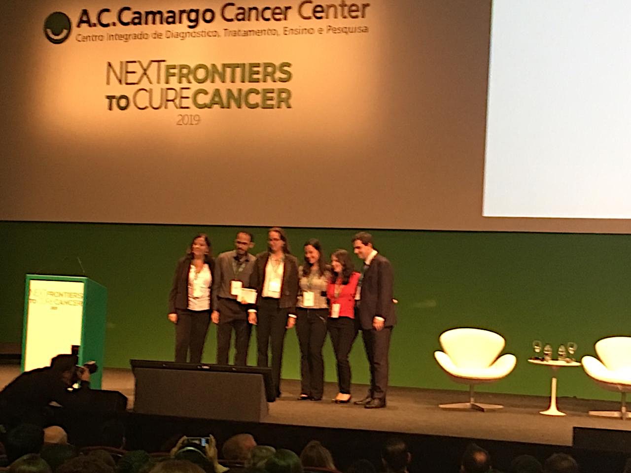 Premiação no Next Frontiers to Cure Cancer 2019